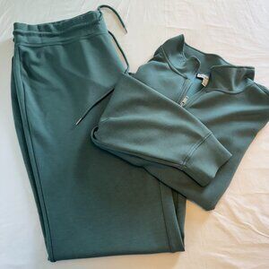And Now This Scuba Knit Quarter-Zip Pullover + Matching Pants — 2XL - 0127